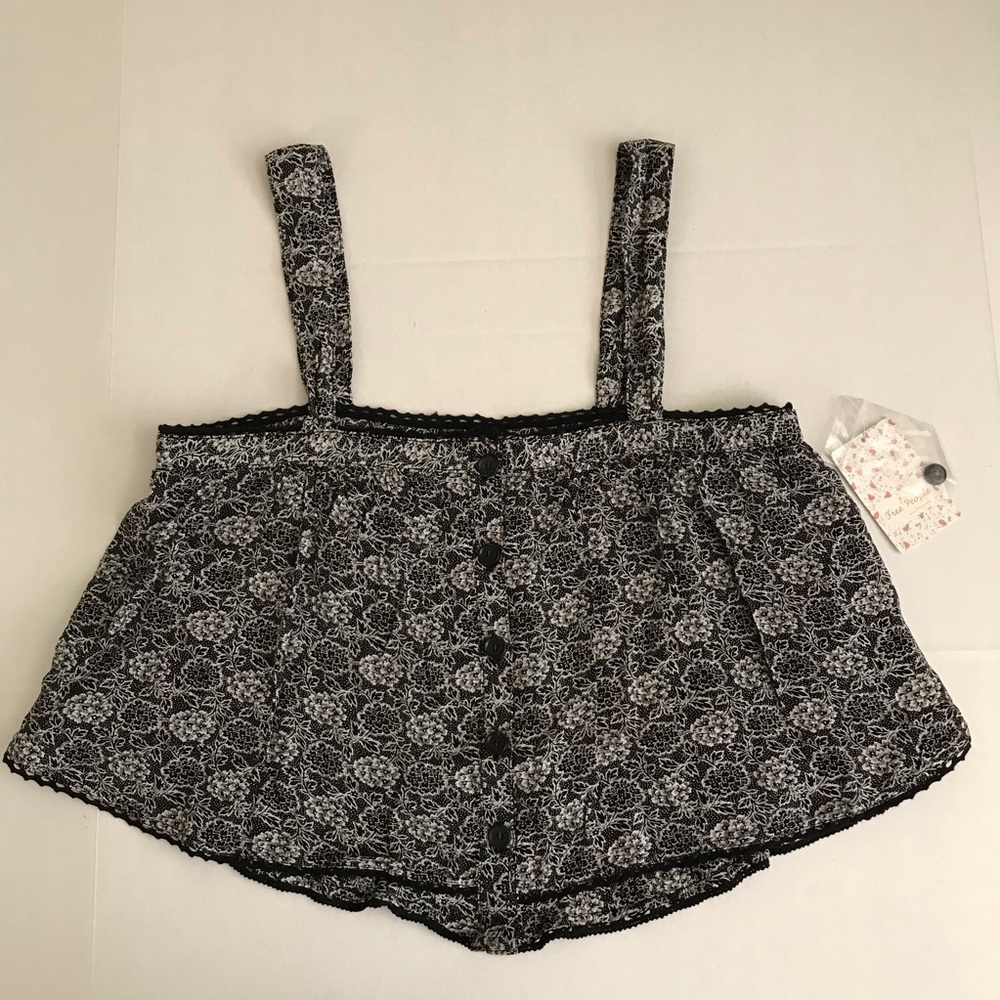 Free People Black Crop Top